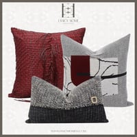 مجموعه أغطية وسائد احمر و اسود