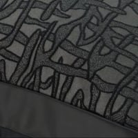 غطاء وسادة اسود ورمادي داكن بنقوش انيقه