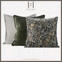 اغطيه خداديات رمادي وزيتي | كوشنز فاخره