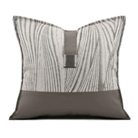 غطاء خدادية رمادي بتفاصيل جلدية وأناقة عصرية | Fan...