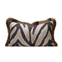 غطاء خدادية زيبرا وحواف بنية هدب