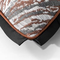 غطاء وسادة انيق رمادي وبني