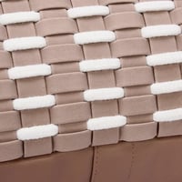 غطاء وساده زهري بخيوط صوف بيضاء