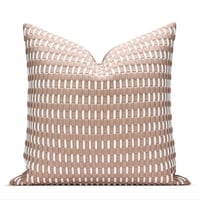 غطاء وساده زهري بخيوط صوف بيضاء