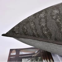 غطاء وسادة بتصميم مميز اسود وبني