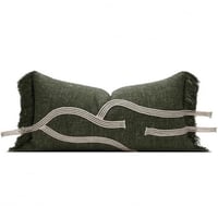 غطاء خدادية بلون اخضر بلمسات فنية متموجة