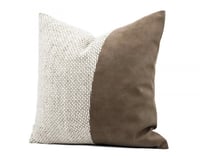 غطاء وسادة مودرن بيج وبني