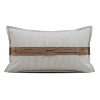 غطاء وسادة اوف وايت و بني