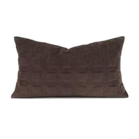 غطاء خداديه مستطيل بني شوكولاتة مخملي