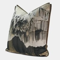 غطاء خدادية بدرجات البيج والبني فاخر بتصميم تجريدي