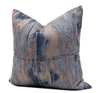 غطاء وسادة باللون الخربزي والازرق مقاس 45x45cm