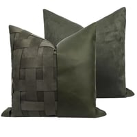 غطاء وسادة زيتي