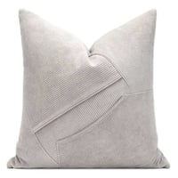 غطاء وساده رمادي فاتح بقصه انيقه