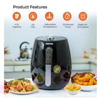 جيباس مقلاة هوائية بسعة 4.2 لتر ومؤقت 30 دقيقة GAF...