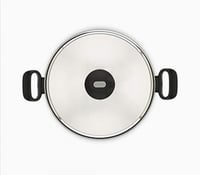 قدر تيفال فرنسي تيمبو 28 سم مع غطاء ، باللون احمر،