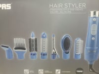 اداة تصفيف الشعر وفرده و تكثيفه 8 في 1 بالوان متعد...