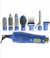 اداة تصفيف الشعر وفرده و تكثيفه 8 في 1 بالوان متعد...