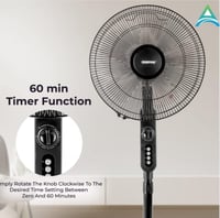 مروحة عمودية من شركة جيباس ، لون اسود - موديل GF94...