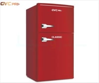 ثلاجة كلاسك جي في سي برو 85 لتر احمر اللون بابين