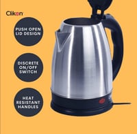 كليكون غلاية كهربائية ستانلس ستيل فضي CK5125