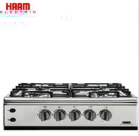 فرن غاز من هام بـ4 شعلات بعرض 55 سم، لون فضي/ اسود...