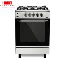 فرن غاز من هام بـ4 شعلات بعرض 55 سم، لون فضي/ اسود...