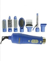 اداة تصفيف الشعر وفرده و تكثيفه 8 في 1 بالوان متعد...