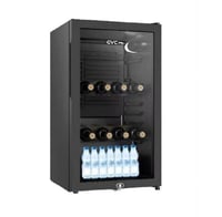 ثلاجة صغيرة الحجم بسعة 90 لتر من جي في سي برو اسود...