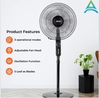 مروحة عمودية من شركة جيباس ، لون اسود - موديل GF94...