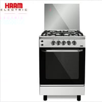 فرن غاز من هام بـ4 شعلات بعرض 55 سم، لون فضي/ اسود...