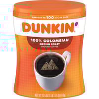 Dunkin' 100% Colombian Medium Roast Ground Coffee