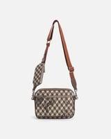 شنطة نسائية بتصميم كاجوال بلون بني