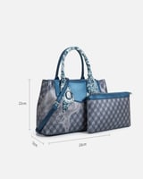 شنطة نسائية بتصميم كلاسيك بلون أزرق