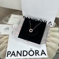 سلسال دائري روز قولد بندورا فضه عيار 925