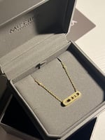 سلسال ذهبي ميسيكا فضه عيار 925