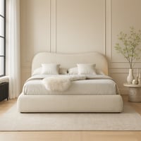 سرير رويال بوكليه - أوف وايت