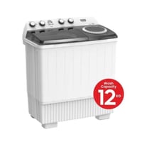 غسالة جنرال جولدي حوضين 12 كيلو GGWMTT12WB