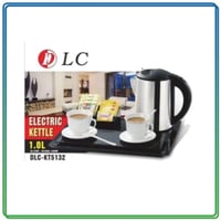 طقم غلاية كهربائية مع صينية وكوبين سيراميك دي إل س...