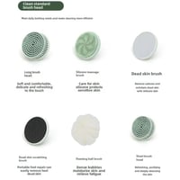 فرشاة الاستحمام السيليكونية الكهربائية 6 في 1 – لب...