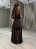 فستان سهره بني