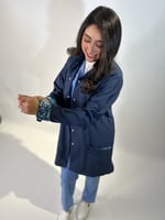 لابكوت أزرق حبري