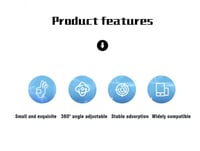 قاعدة هواتف مغناطيسية لاصقة للسيارة BLACK من شركة...