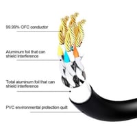 كيبل كات 8 إيثرنت RJ45 لشبكة إنترنت LAN مضفر محمي...