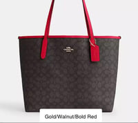 Gold/Walnut/Bold Red