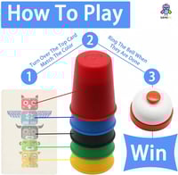 تحدي الأكواب الملونة