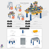 طاولة وكرسي متعددة الاستخدامات مع 300 قطعة ليقو
