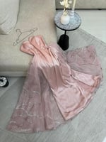 فستان سهره فخم خرز الذيل