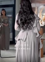 استايل فــسـتان القماش/ شيفون مطرز