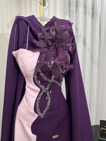 فستان سهره فخم راقي جدا مكس وردي وموف