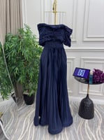 فستان سارة سهره ميكادو مطرز المقاسات بالرقم 1-2-3-...